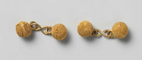 Pair of cufflinks, anonymous, c. 1824 - c. 1840 Canvas Print