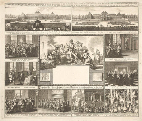 Memorial of the Peace of Rijswijk, 1697, Laurens Scherm, 1698 Canvas Print