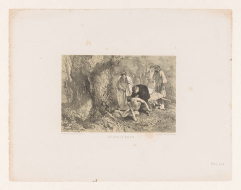 The sick one is taken to a hollow tree, Charles Rochussen, in or before 1858 - 1864 Canvas Print