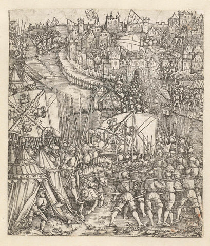 Conquest of Stuhlweissenburg in Hungary, Hans Springinklee, 1515 Canvas Print