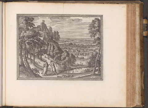 Landschap met de Verzoeking van Christus, Pieter van der Borcht (I), 1653 - 1654 Canvas Print