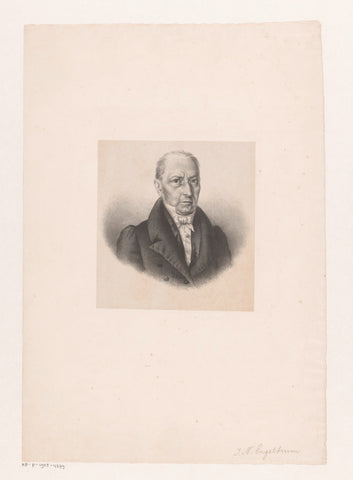 Portrait of Jan Nicolaas Engeltrum, L. Lévèque, 1816 - 1836 Canvas Print