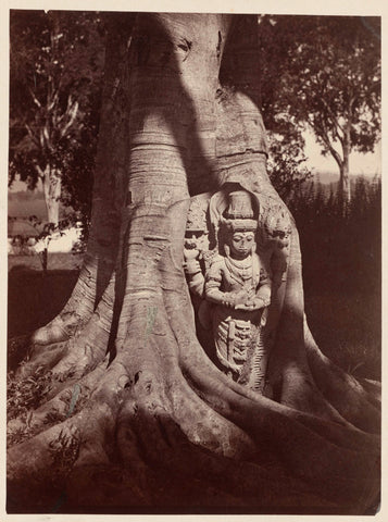 Deification stele with features of Harihara in the residential gardens at Kediri, Kediri district, East Java province, 14th century, Indonesia., Isidore Kinsbergen, 1866 - 1867 Canvas Print