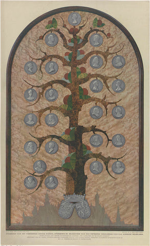 Family tree of the House of Orange-Nassau, anonymous, 1930 Canvas Print