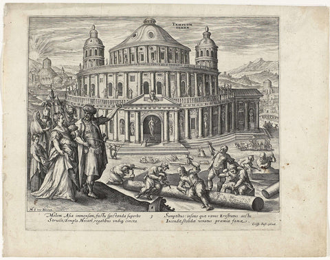 Temple of Diana in Ephesus, Crispijn van de Passe (II) (attributed to), 1614 Canvas Print