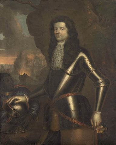 Portrait of an Admiral, probably Willem van Ewijck, anonymous, c. 1680 Canvas Print