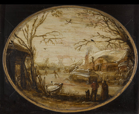 Winter Landscape, Jan van de Velde (II) (attributed to), c. 1620 - c. 1630 Canvas Print