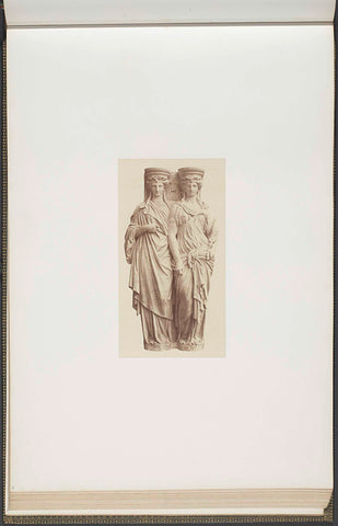 Plaster models for caryides on the Palais du Louvre by Astyanax Bosio, Édouard Denis Baldus, c. 1855 - c. 1857 Canvas Print