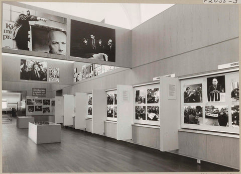 Room of the Department of Dutch History with photographs including enlargements, c. 1978 Canvas Print