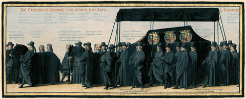 The funeral procession of Frederik Hendrik, plate no. 22, Pieter Nolpe, 1651 Canvas Print