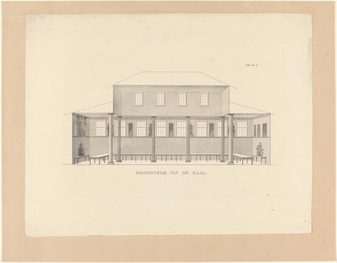 Cross section of the Hall [1838], Salomon van der Paauw, 1838 Canvas Print