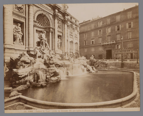 Trevi Fountain in Rome, anonymous, 1851 - 1900 Canvas Print