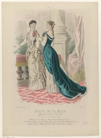 Revue de la Mode, Gazette de la Famille, Sunday, December 11, 1881, 10th year, No. 519: Châtelaines de la Parfumerie Ninon (...), A. Chaillot, 1881 Canvas Print