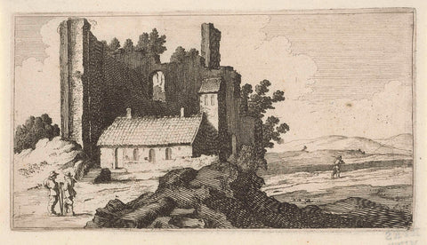 Chapel in one ruin, Gillis of Scheyndel (I), 1640 - 1706 Canvas Print