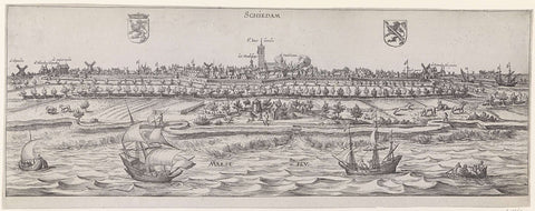 Panorama of Schiedam, 1598, Jacob de Gheyn (II), 1598 Canvas Print