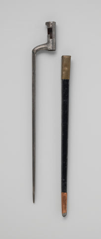 Bayonet with scabbard belonging to a flint rifle for The State Army, Lambertus Michaelis Thone, c. 1795 - c. 1806 Canvas Print