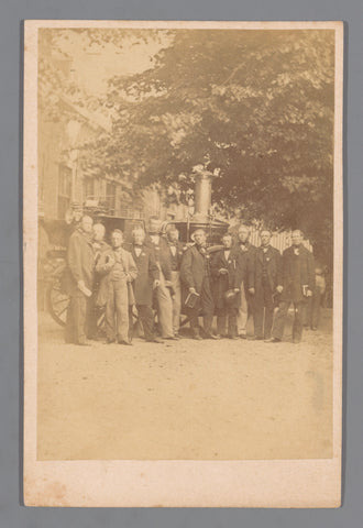 Group portrait made during the Agricultural Exhibition in Middelburg in 1869, Hendrik Hermanus Roelse, 1869 Canvas Print