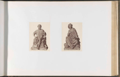 Plaster models for sculptures on the Palais du Louvre: left 