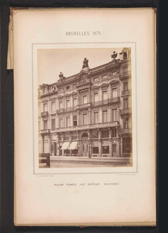 Exterior of the building at Boulevard Central 101 in Brussels, Alexandre de Blochouse, 1875 Canvas Print