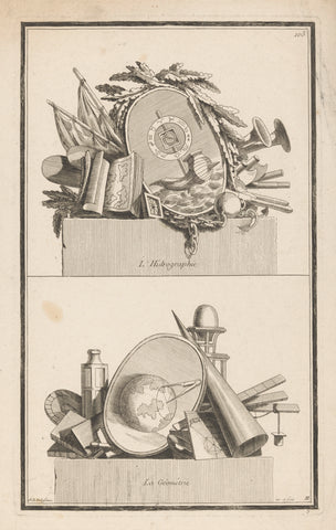 Hydrography and Geometry, Jean Charles Delafosse, 1768 - 1771 Canvas Print