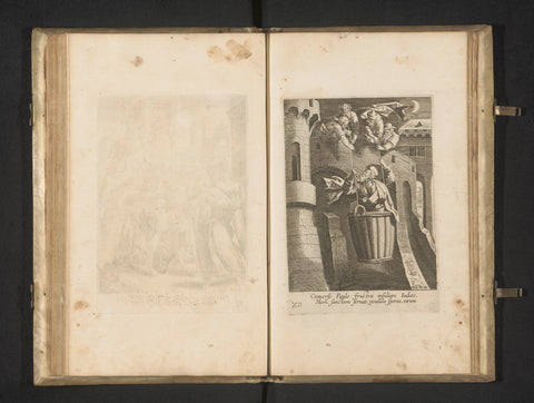 Paul flees Damascus, anonymous, 1654 Canvas Print