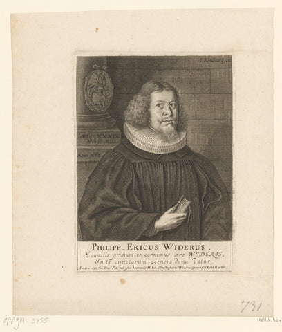 Portret van Philipp Ehrenreich Wider, Jakob von Sandrart, 1662 Canvas Print