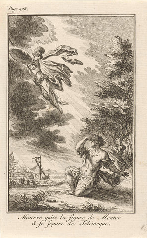 Minerva verdwijnt achter de wolken, Simon Fokke, 1775 Canvas Print