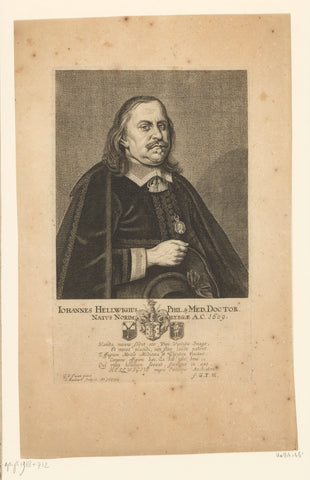 Portret van Johann Hellwig, Jakob von Sandrart, 1655 Canvas Print