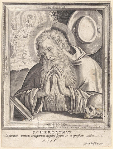 H. Hieronymus, Hieronymus Wierix, 1610 - 1660 Canvas Print