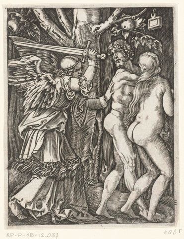 Expulsion from Paradise, Marcantonio Raimondi, 1510 - 1515 Canvas Print