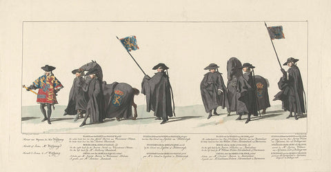 Burial of William IV, 1752, plate 18, Jan Punt, 1753 Canvas Print