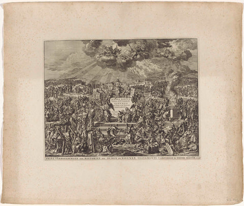 Title page for 'Icones Biblicae Veteris et Novi Testamenti', 1708, Jan Luyken, 1708 Canvas Print