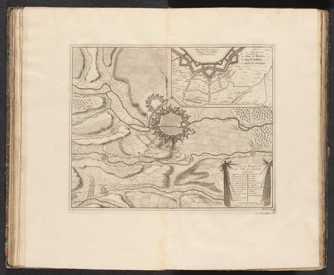 Map of Landau, 1704, Jan van Call (II), 1729 Canvas Print