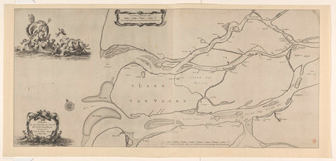 Pass map of the South Holland islands, anonymous, in or before 1680 Canvas Print