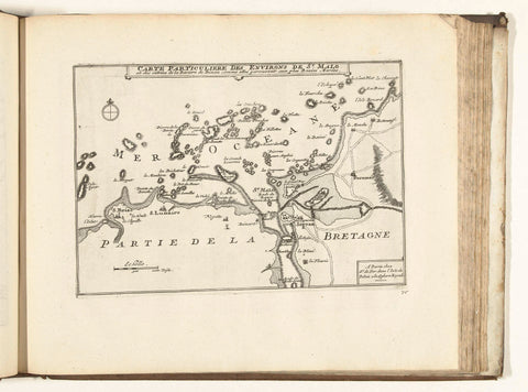 Map of Saint-Malo and surroundings, 1726, anonymous, 1726 Canvas Print