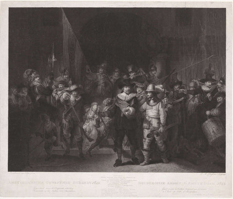 The night watch, Lambertus Antonius Claessens, 1797 Canvas Print