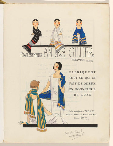 Art - Goût - Beauté, Feuillets de l' élégance féminine, February 1926, No. 66, 6th Year, p. 5, Charles Goy, 1926 Canvas Print