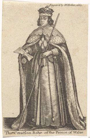 Ceremonial attire of an English prince, Wenceslaus Hollar, c. 1732 Canvas Print