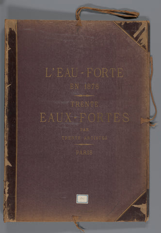 Cover for 32 prints with landscapes, cityscapes and figures and 8 text sheets, widow Alfred Cadart, 1878 Canvas Print