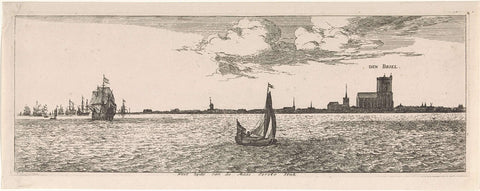 View of Brielle, Joost van Geel, 1666 Canvas Print