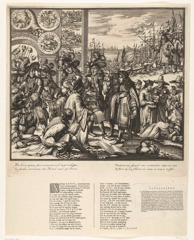 Cartoon on James II and the arrival of William III, 1689, anonymous, 1689 Canvas Print