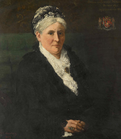 Maria Hermina Heemskerk (1827-1908). Wife of Menno David Graaf van Limburg Stirum, Hendrik Willem Mesdag, 1887 Canvas Print