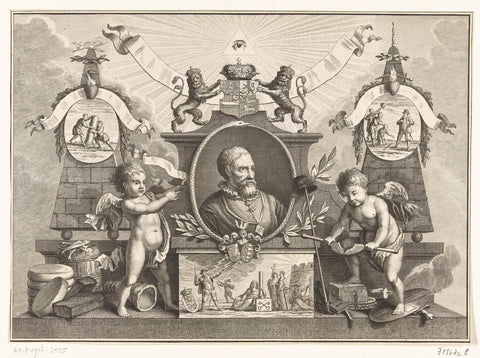 Allegory on Pieter Adriaansz. van der Werff, 1574, Noach van der Meer (II), 1752 – 1799 Canvas Print