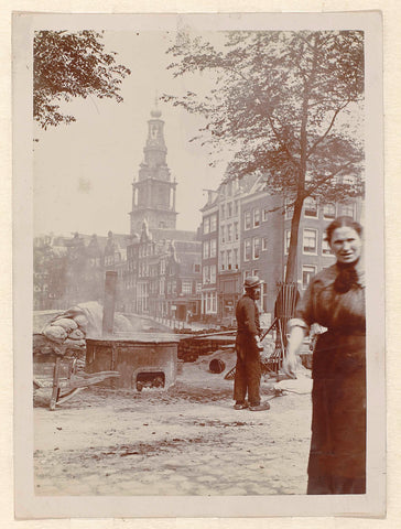 Zuiderkerk in Amsterdam viewed from Zwanenburgwal, James Higson (attributed to), 1904 Canvas Print