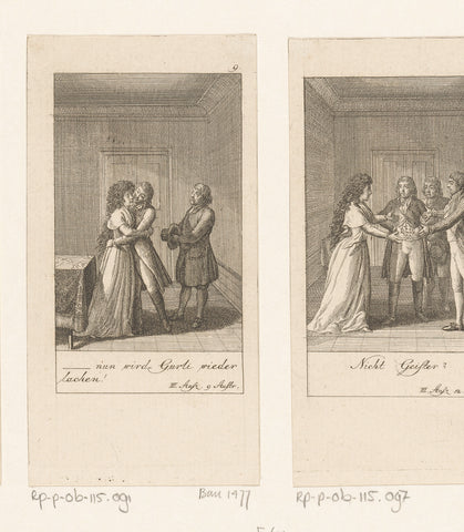 Robert responds to Gurli's proposal, Daniel Nikolaus Chodowiecki, 1790 Canvas Print