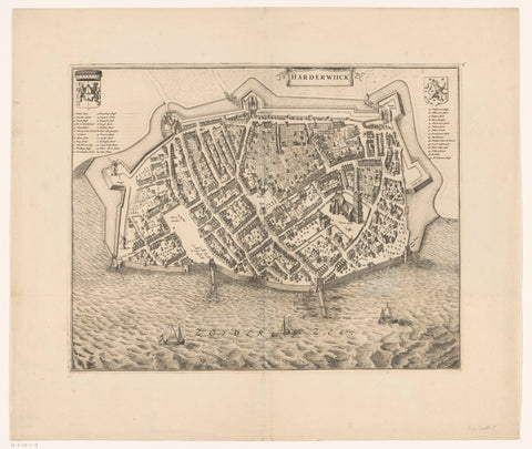 Map of Harderwijk, anonymous, c. 1698 - c. 1704 Canvas Print