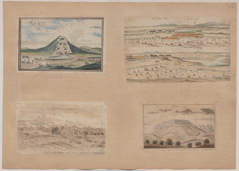 Two views of the farm “Bergrivier” of Martin Melck, seen from the east and from the west, Robert Jacob Gordon (attributed to), 1785 Canvas Print