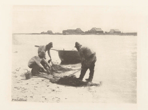 Smelting on the River Blythe in Suffolk, Peter Henry Emerson, 1883 - 1888 Canvas Print