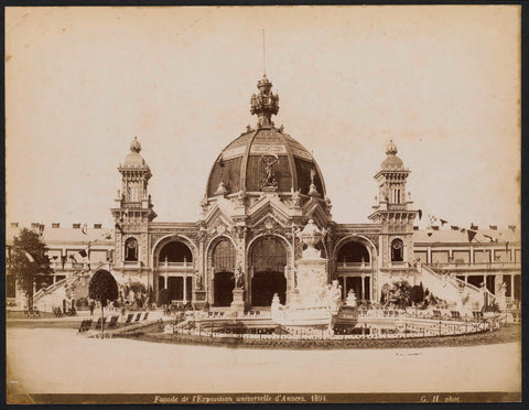 Building on the occasion of the 1894 World's Fair in Antwerp, Belgium, Gustave Hermans, 1894 Canvas Print