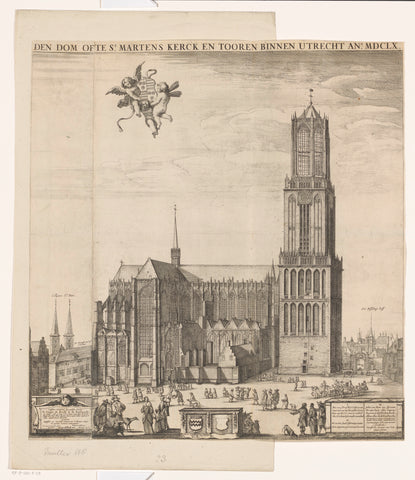 View of the Cathedral in Utrecht in 1660, Steven van Lamsweerde, 1660 - 1684 Canvas Print